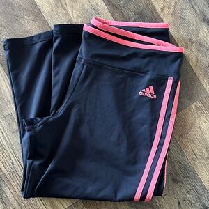 Adidas Leggings 🩶 3 Stripe Pink